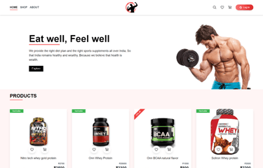 Fitness web design using tailwind javascript