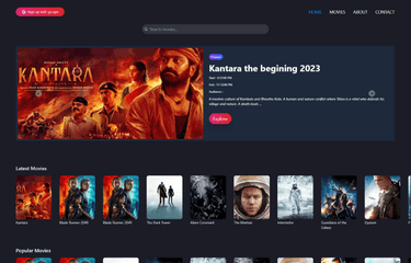 movie web design using tailwind